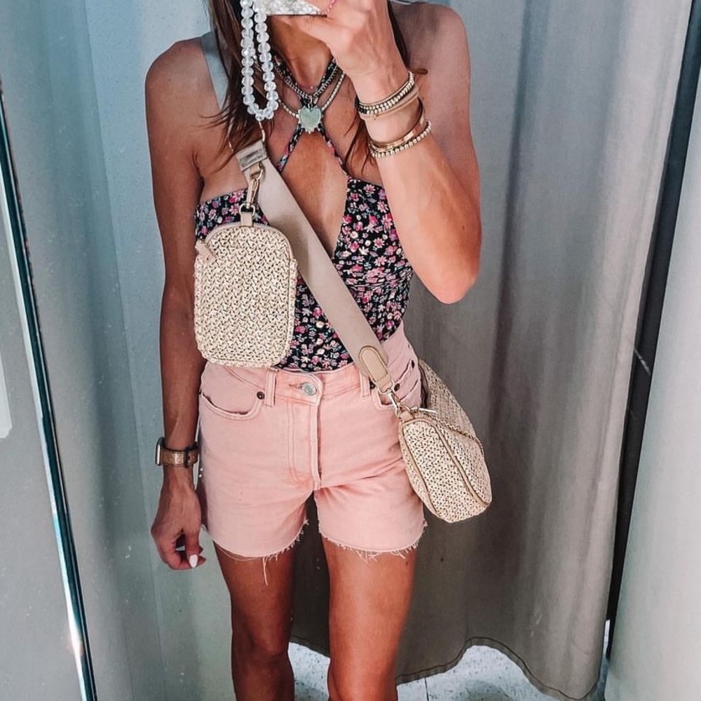 Wayf floral halter neck bodysuit XS